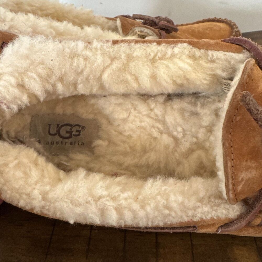 UGG Australia Women Dakota Moccasin Chestnut Slipper US Size 8 - Picture 4 of 13